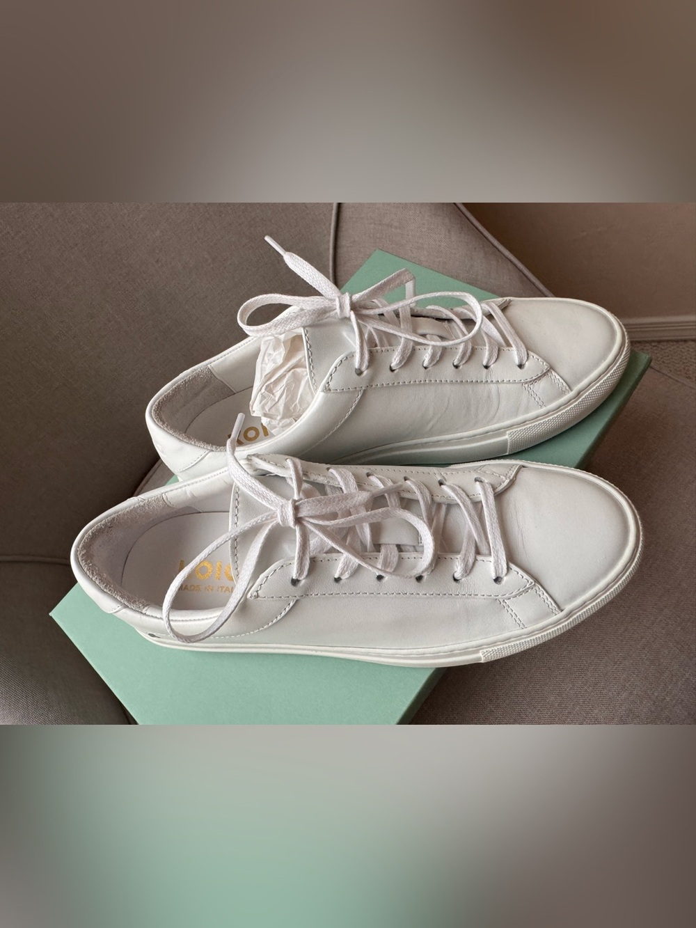 NIB KOIO Capri Triple White Sneakers Sz 36/6 - Picture 3 of 9